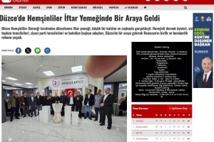 HEMŞİNLİLER İFTAR YEMEĞİNDE BİRARAYA GELDİ