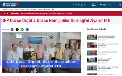 CHP Düzce Örgütü Hemşinliler Derneğini Ziyaret Etti