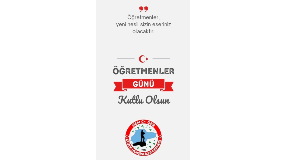 Dernek Başkanımız Şafak POSTOĞLU'dan Öğretmenler günü mesajı